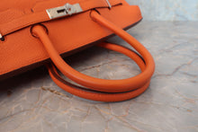 将图片加载到图库查看器，HERMES BIRKIN 35 Togo leather Orange □O刻印 Hand bag 800010192
