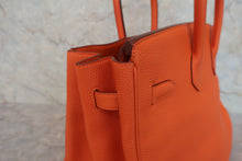 将图片加载到图库查看器，HERMES BIRKIN 35 Togo leather Orange □O刻印 Hand bag 800010192
