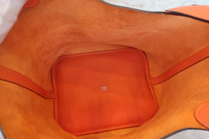 HERMES／エルメス ピコタンロックＭＭ トリヨンクレマンス オレンジ □R刻印 ハンドバッグ 700060281
