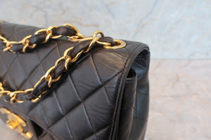 CHANEL/シャネル 中マトラッセシングルフラップチェーンショルダーバッグ ラムスキン ブラック/ゴールド金具 ショルダーバッグ 700030114