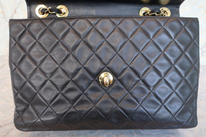 CHANEL Big Matelasse single flap chain shoulder bag Lambskin Black/Gold hadware Shoulder bag 700090066