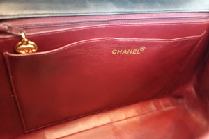 CHANEL/シャネル デカマトラッセシングルフラップチェーンショルダーバッグ ラムスキン ブラック/ゴールド金具 ショルダーバッグ 600050066
