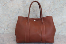 将图片加载到图库查看器，HERMES GARDEN PARTY PM Negonda leather Brown □K刻印  Tote bag 600070007
