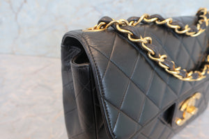 CHANEL/シャネル 中マトラッセシングルフラップチェーンショルダーバッグ ラムスキン ブラック/ゴールド金具 ショルダーバッグ 700030114
