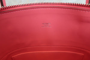 HERMES／BOLIDE 27 Epsom leather Rose jaipur X Engraving Shoulder bag 600040095