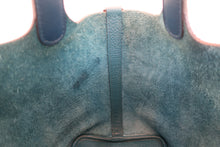 Load image into Gallery viewer, HERMES PICOTIN LOCK Eclat PM Clemence leather/Swift leather Vert bosphore/Deep blue D Engraving Hand bag 700110164
