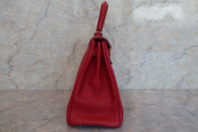 将图片加载到图库查看器，HERMES KELLY 28 Clemence leather Rouge garance □L刻印  Shoulder bag 600080118
