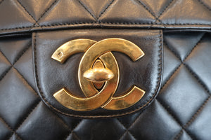 CHANEL/シャネル 中マトラッセシングルフラップチェーンショルダーバッグ ラムスキン ブラック/ゴールド金具 ショルダーバッグ 700030114