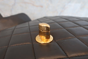 CHANEL/シャネル 中マトラッセシングルフラップチェーンショルダーバッグ ラムスキン ブラック/ゴールド金具 ショルダーバッグ 700030114