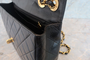 CHANEL/シャネル 中マトラッセシングルフラップチェーンショルダーバッグ ラムスキン ブラック/ゴールド金具 ショルダーバッグ 700030114