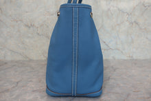 将图片加载到图库查看器，HERMES  GARDEN PARTY PM Negonda leather azur □O刻印 Tote bag 800020132
