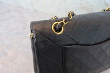 Load image into Gallery viewer, CHANEL Matelasse double flap double chain shoulder bag Lambskin Black/Gold hadware Shoulder bag 800060044

