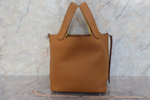 将图片加载到图库查看器，HERMES PICOTIN LOCK ECLAT PM Clemence leather/Swift leather Sesame/Lime Y刻印 Hand bag 600100066
