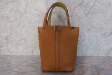 将图片加载到图库查看器，HERMES PICOTIN LOCK ECLAT PM Clemence leather/Swift leather Sesame/Lime Y刻印 Hand bag 600100066
