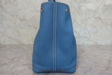 将图片加载到图库查看器，HERMES  GARDEN PARTY PM Negonda leather azur □O刻印 Tote bag 800020132
