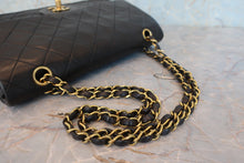 Load image into Gallery viewer, CHANEL Matelasse double flap double chain shoulder bag Lambskin Black/Gold hadware Shoulder bag 800060044
