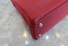 将图片加载到图库查看器，HERMES KELLY 28 Clemence leather Rouge garance □L刻印  Shoulder bag 600080118
