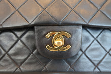 Load image into Gallery viewer, CHANEL Matelasse double flap double chain shoulder bag Lambskin Black/Gold hadware Shoulder bag 800060044
