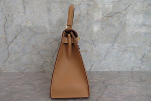 HERMES／エルメス ケリー28 クシュベル ナチュラル □B刻印 ショルダーバッグ 700050218