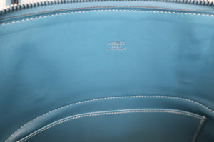 HERMES／BOLIDE 31 Clemence leather Blue jean □I刻印 Shoulder bag 600040100