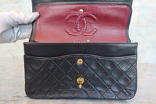 Load image into Gallery viewer, CHANEL Matelasse double flap double chain shoulder bag Lambskin Black/Gold hadware Shoulder bag 800060044
