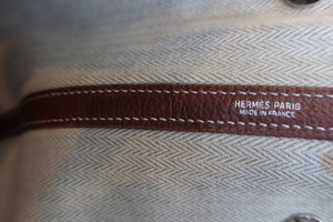 HERMES／エルメス ガーデンパーティPM ネゴンダ ブラウン □K刻印 トートバッグ 600070007