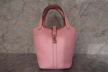 将图片加载到图库查看器，HERMES PICOTIN LOCK PM Clemence leather Rose sakura U刻印 Hand bag 600120097
