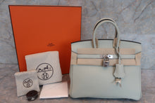 将图片加载到图库查看器，HERMES BIRKIN 25 Togo leather Gris neve B刻印 Hand bag 600070034
