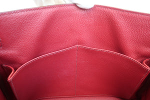 HERMES KELLY 28 Clemence leather Rouge garance □L刻印  Shoulder bag 600080118