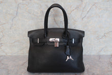 将图片加载到图库查看器，HERMES BIRKIN 30 Clemence leather Black □I刻印 Black 600100168
