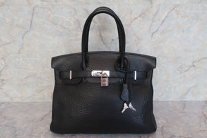 HERMES BIRKIN 30 Clemence leather Black □I刻印 Black 600100168