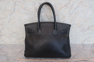 HERMES BIRKIN 30 Clemence leather Black □I刻印 Black 600100168