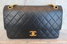 将图片加载到图库查看器，CHANEL/香奈儿 CF 双盖 双链 肩背包 羊皮 Black/Gold hadware(黑色/金色金属) 肩背包  600090101
