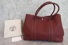 Load image into Gallery viewer, HERMES  GARDEN PARTY PM Steeple Negonda leather Rouge H T Engraving Tote bag 700010174
