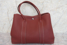 Load image into Gallery viewer, HERMES  GARDEN PARTY PM Steeple Negonda leather Rouge H T Engraving Tote bag 700010174
