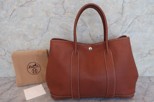 HERMES GARDEN PARTY PM Negonda leather Brown □K刻印 Tote bag 600080058