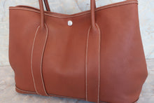 将图片加载到图库查看器，HERMES GARDEN PARTY PM Negonda leather Brown □K刻印 Tote bag 600080058
