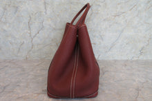 Load image into Gallery viewer, HERMES  GARDEN PARTY PM Steeple Negonda leather Rouge H T Engraving Tote bag 700010174
