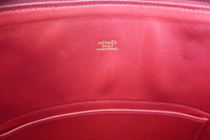 HERMES／BOLIDE 31 Fjord leather Vermillon □H Engraving Shoulder bag 600040103