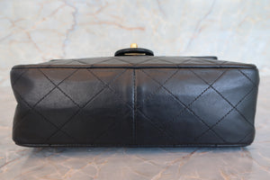 CHANEL Mini Matelasse single flap chain shoulder bag Lambskin Black/Gold hadware Shoulder bag 700090054