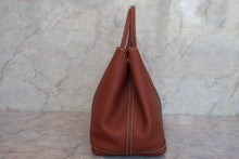 将图片加载到图库查看器，HERMES GARDEN PARTY PM Negonda leather Brown □K刻印 Tote bag 600080058
