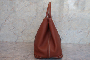 HERMES GARDEN PARTY PM Negonda leather Brown □K刻印 Tote bag 600080058