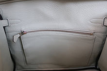 将图片加载到图库查看器，HERMES BIRKIN 25 Togo leather Gris neve B刻印 Hand bag 600070034
