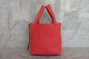 HERMES PICOTIN LOCK PM Clemence leather Rose jaipur □R刻印 Hand bag 700050199