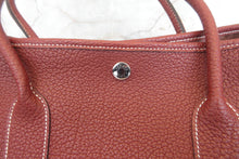 Load image into Gallery viewer, HERMES  GARDEN PARTY PM Steeple Negonda leather Rouge H T Engraving Tote bag 700010174
