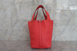 HERMES PICOTIN LOCK PM Clemence leather Rose jaipur □R刻印 Hand bag 700050199