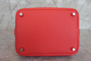 HERMES PICOTIN LOCK PM Clemence leather Rose jaipur □R刻印 Hand bag 700050199