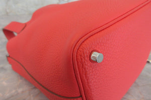 HERMES PICOTIN LOCK PM Clemence leather Rose jaipur □R刻印 Hand bag 700050199