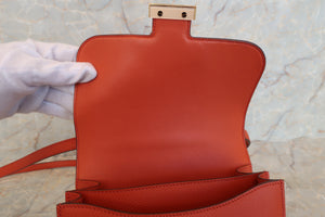 HERMES CONSTANCE3 MINI Epsom leather Capucine Z Engraving Shoulder bag 500090219