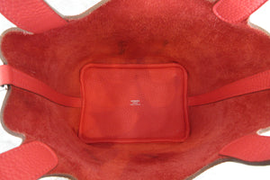 HERMES PICOTIN LOCK PM Clemence leather Rose jaipur □R刻印 Hand bag 700050199